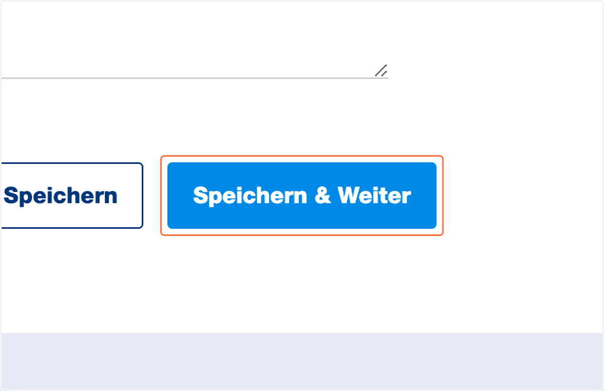 Klicken Sie auf "Speichern & Weiter".