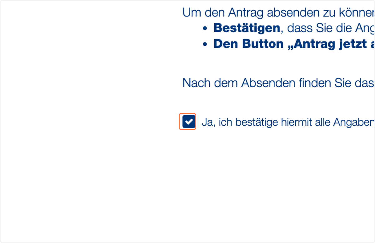 Klicken Sie auf "Ja, ich bestätige ...".