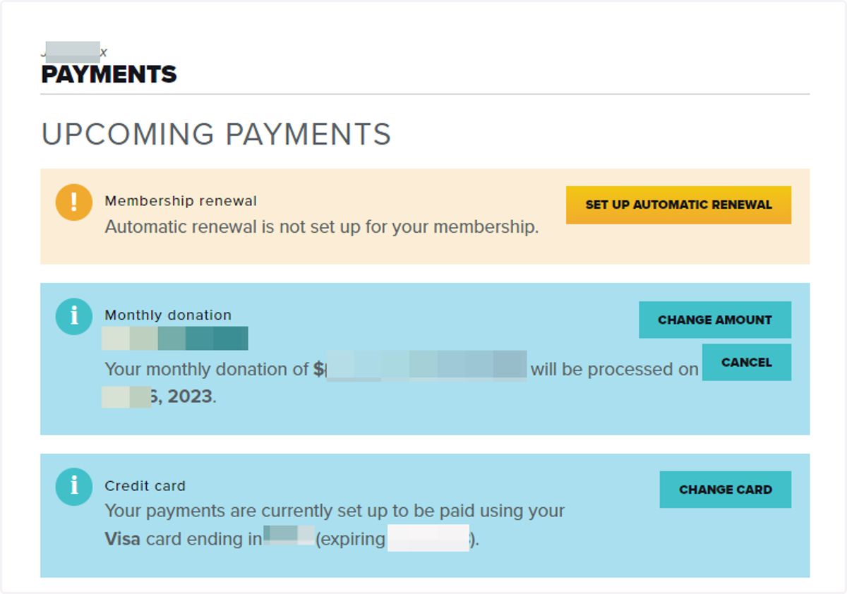 Manage Your Donations