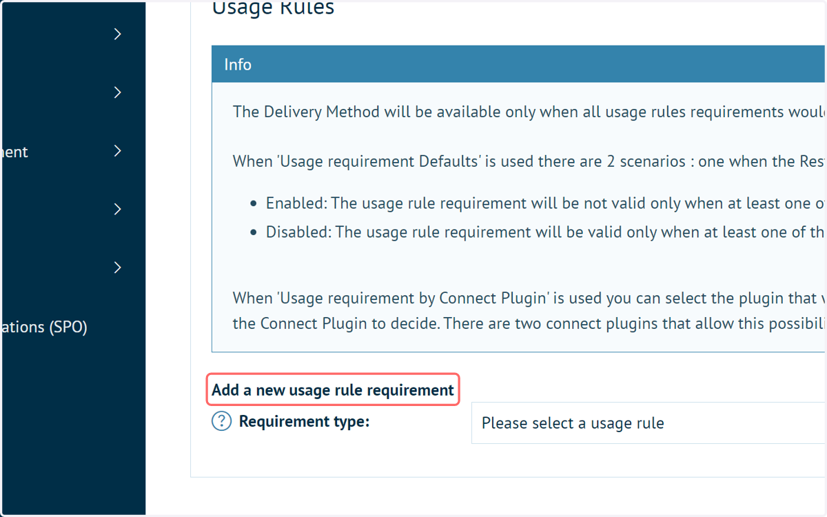 Usage Rules section