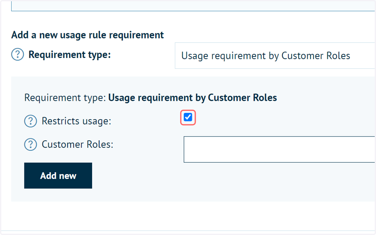 Check Restricts usage