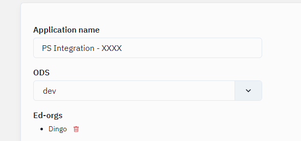 Type the name of the application.