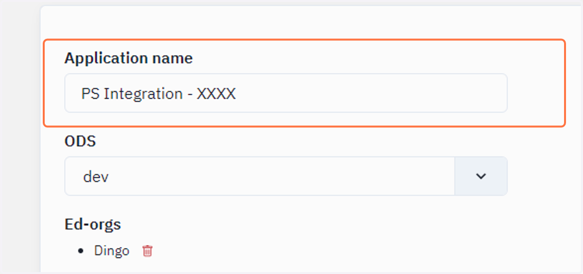 Type the name of the application.