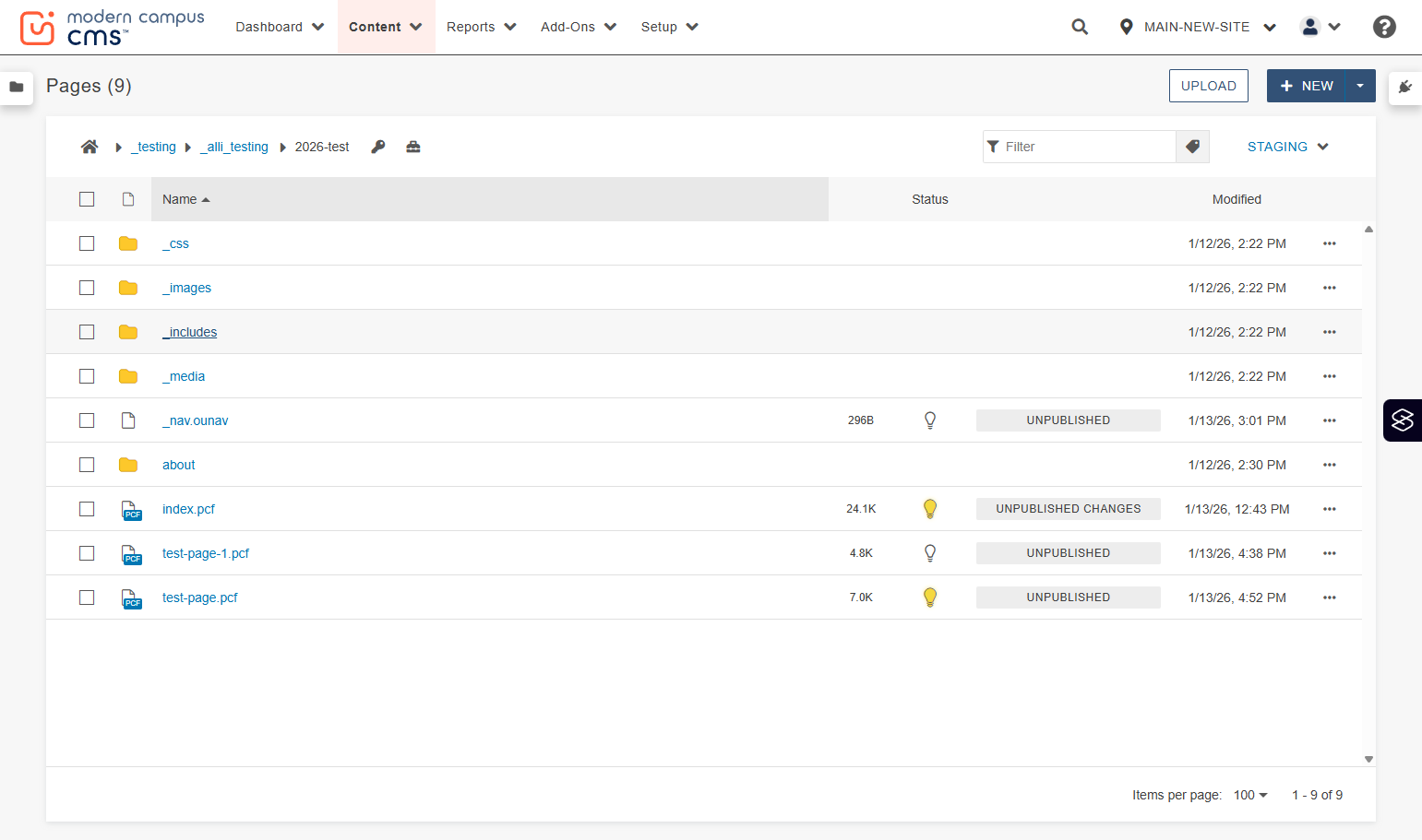 To get to your header configuration file, click on the _includes folder found in the root of your website.