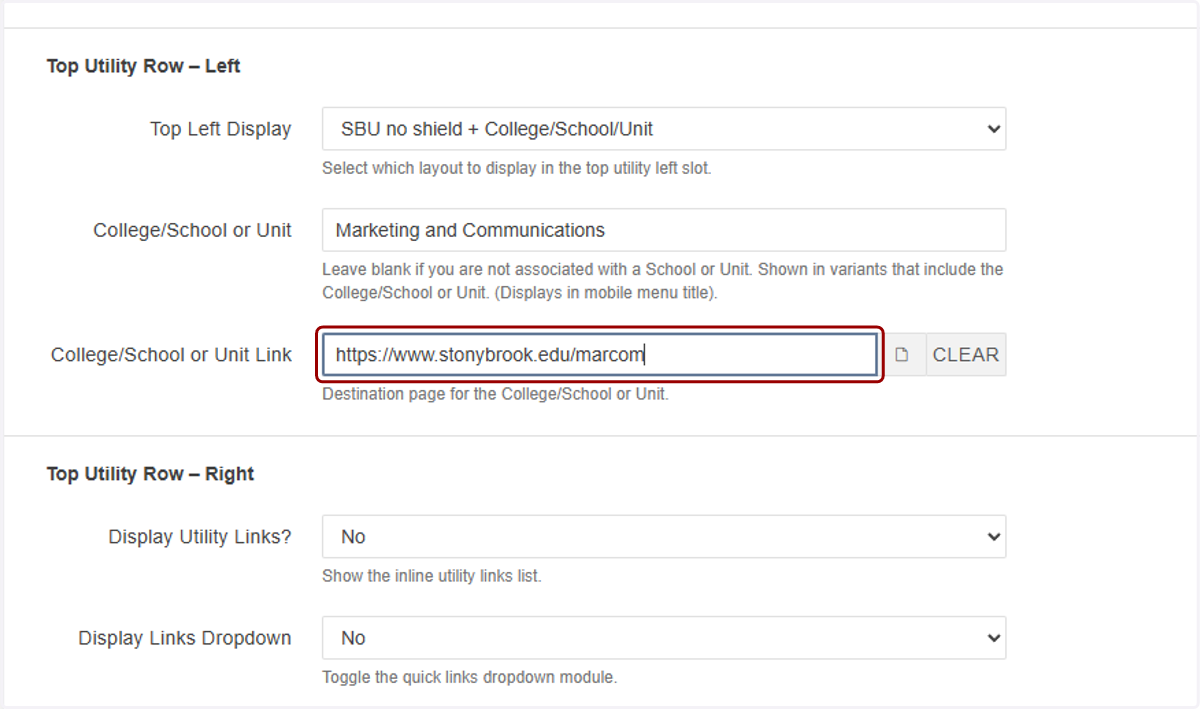 ...and enter the link to that unit's website by pasting in the URL or using the file chooser. (The file chooser is the recommended option)