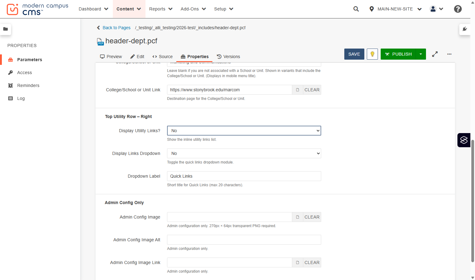 Setting Display Utility Links to Yes will allow you to display a few text links on the right-hand side. We explain how to set the anchor text and links for this section in our separate Header Configuration: Navigation Links article.