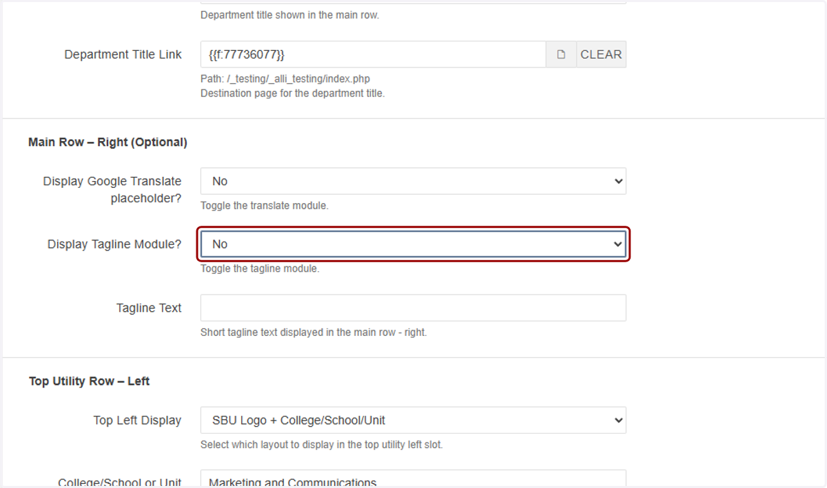 Next, you can opt to add a tagline in that right-hand spot. When you select yes...