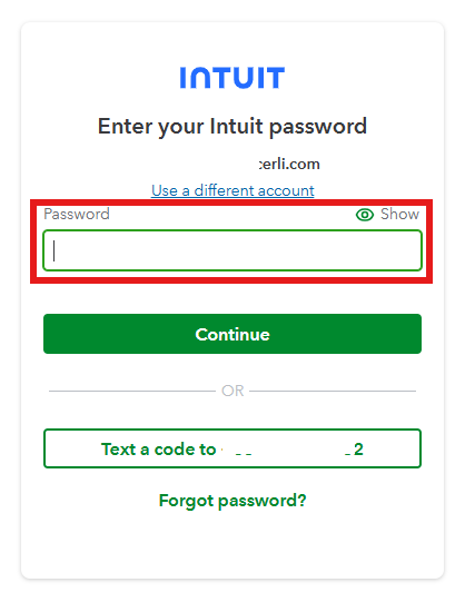 Log in to your Account