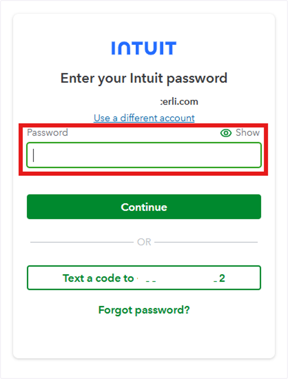 Log in to your Account