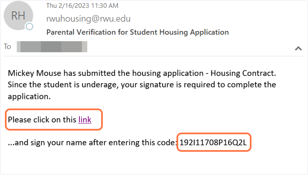 In the email, copy the code at the bottom of the email and then click the link provided in the email.