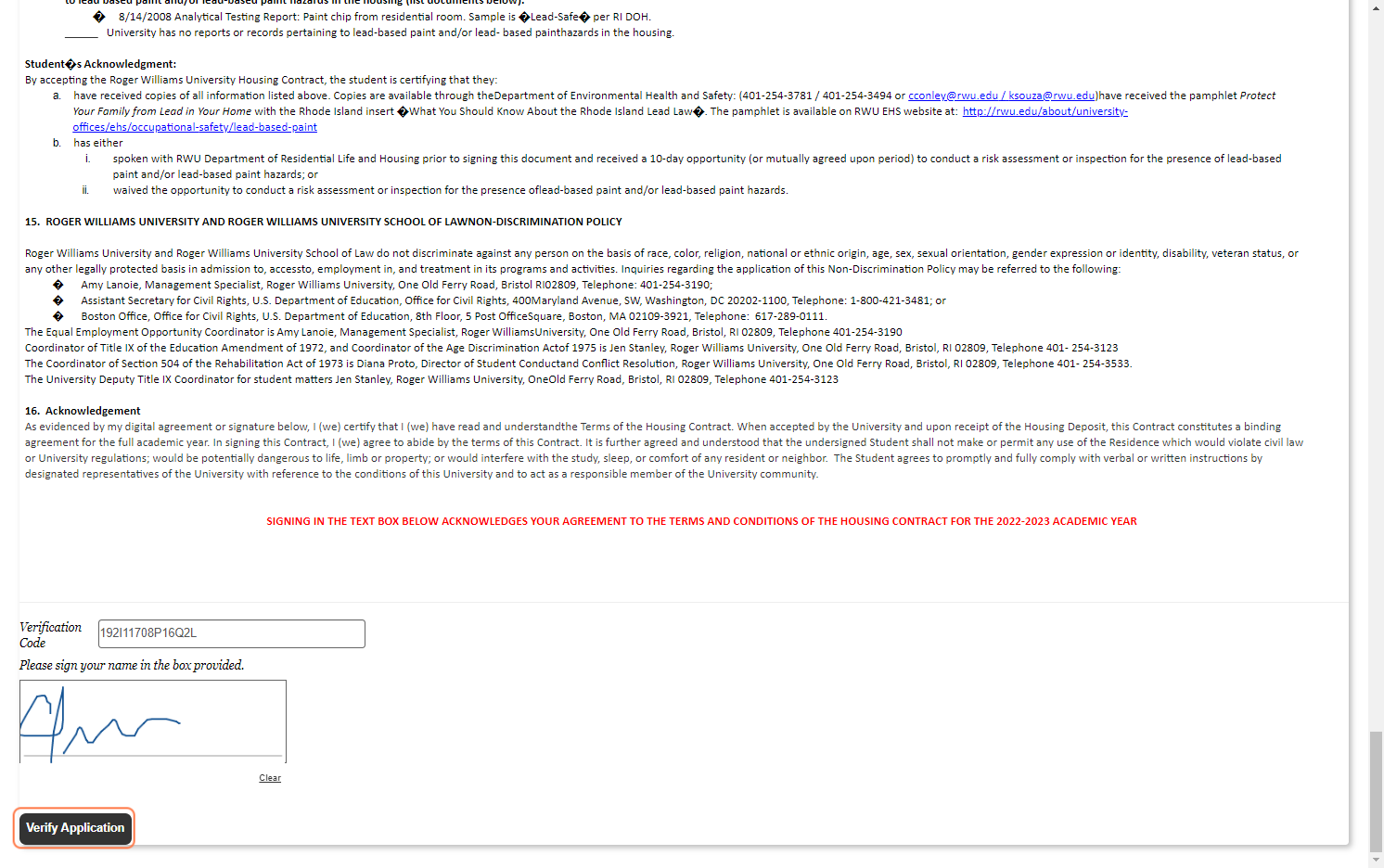 Click on Verify Application