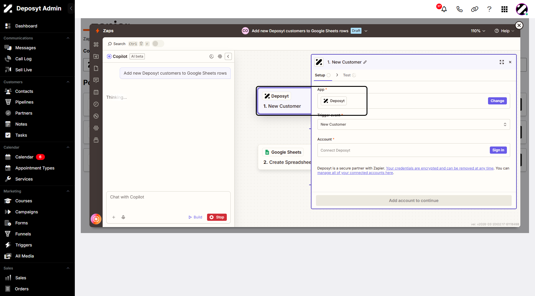 Step 6: A new pop-up window will appear, where you can manage your automations. Zapier acts as a bridge between different apps, allowing actions in one app to trigger actions in another.