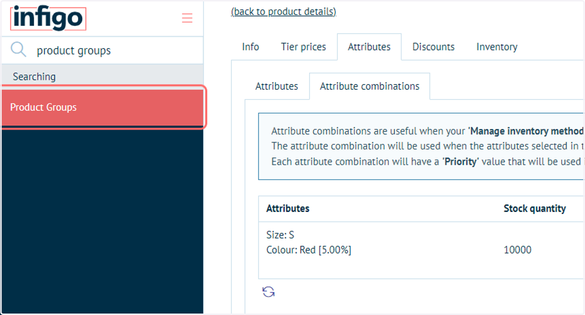 Click on Product Groups