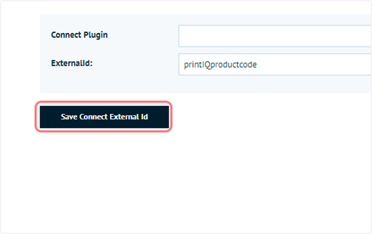Click on Save Connect External Id