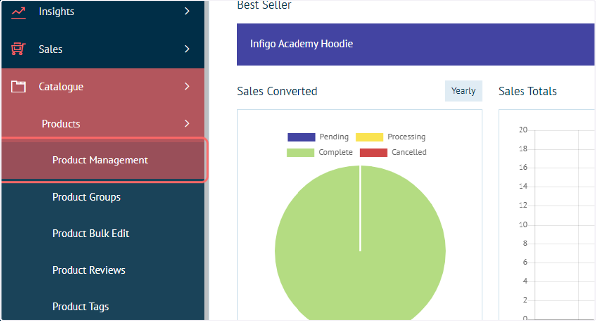 Click on Product Management
