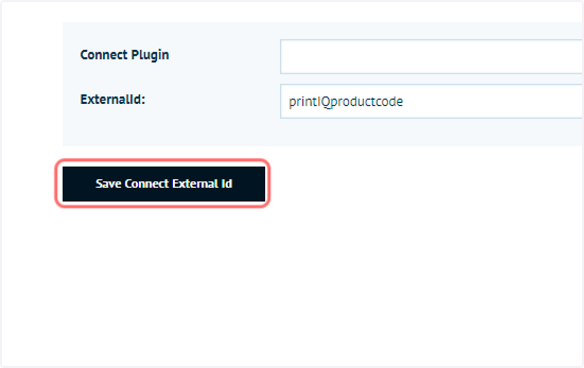 Click on Save Connect External Id