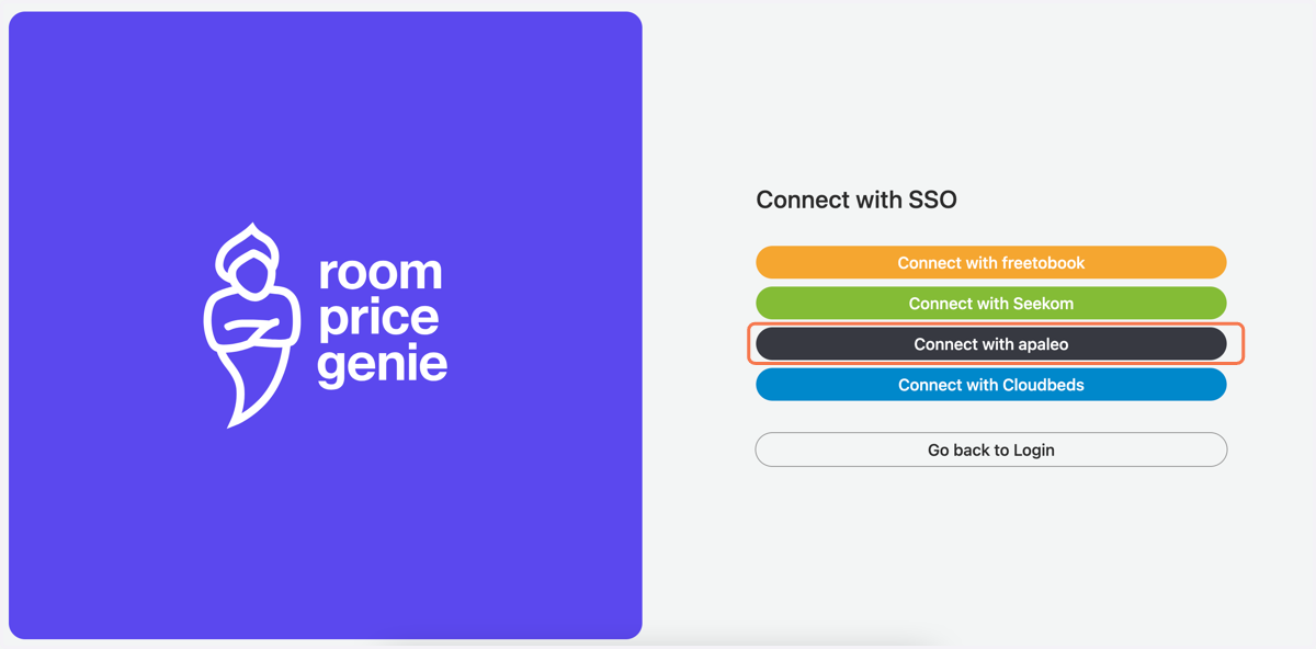 Now click on Connect with Apaleo