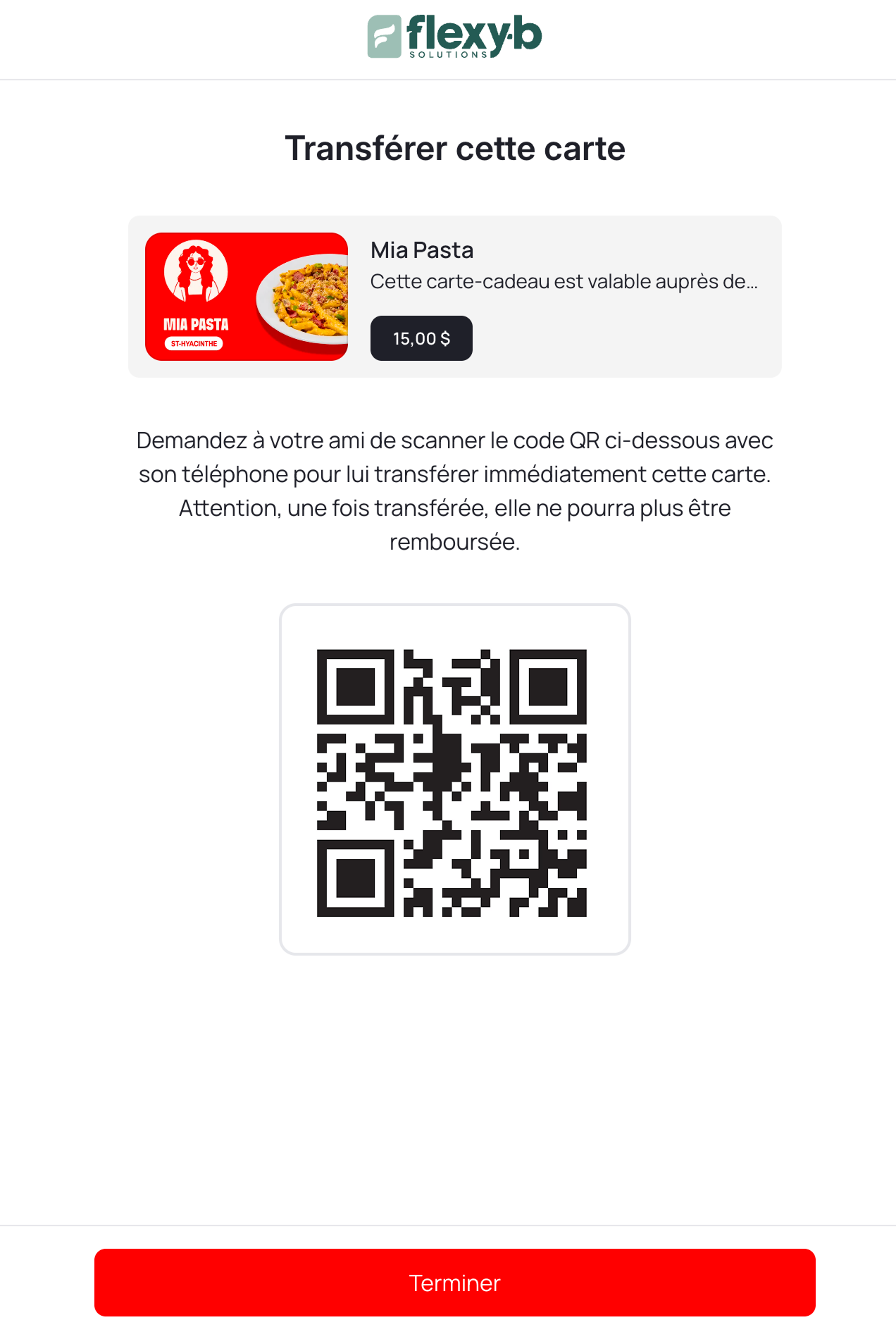 Utilisez votre téléphone pour scanner le code QR.