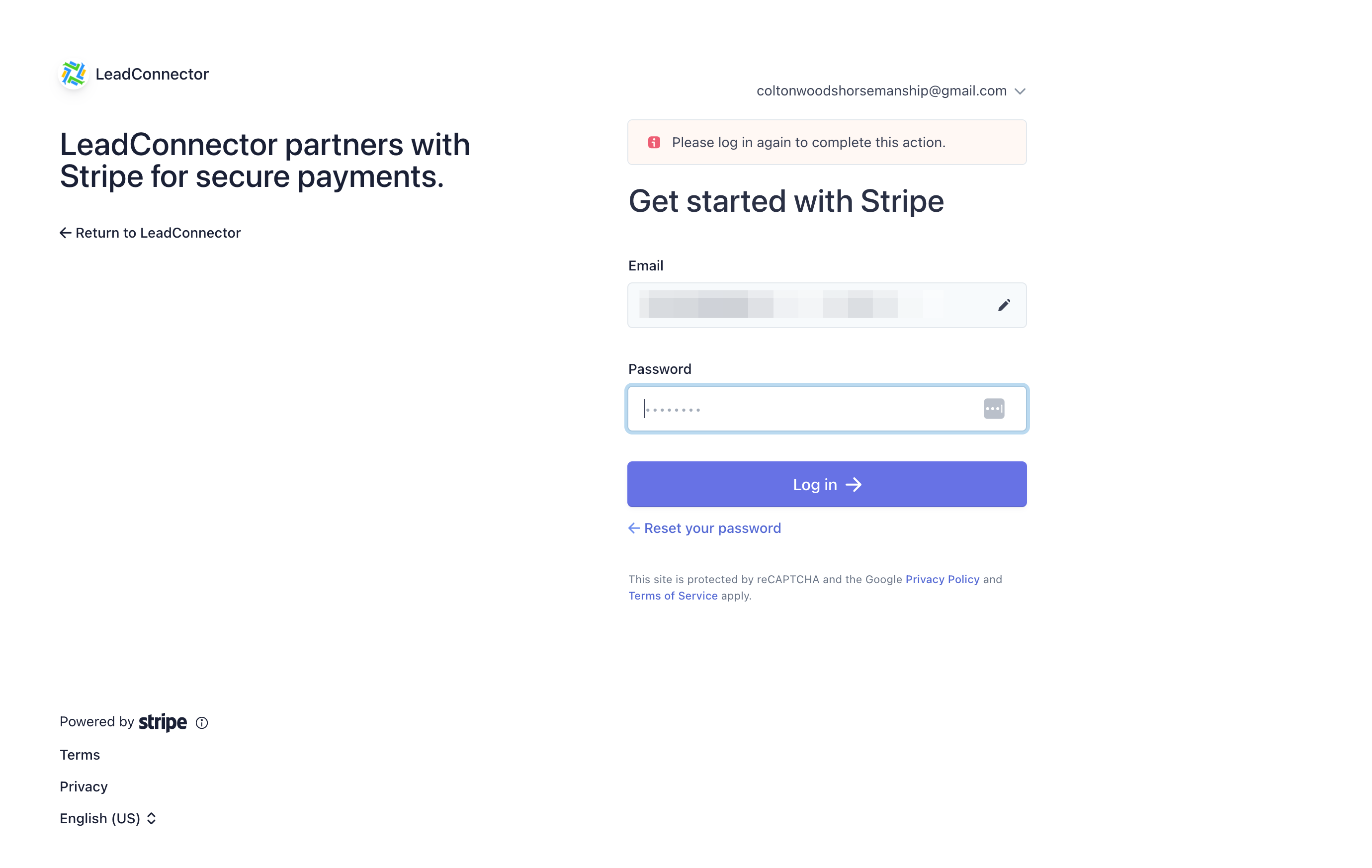 Use your login credentials to Log In