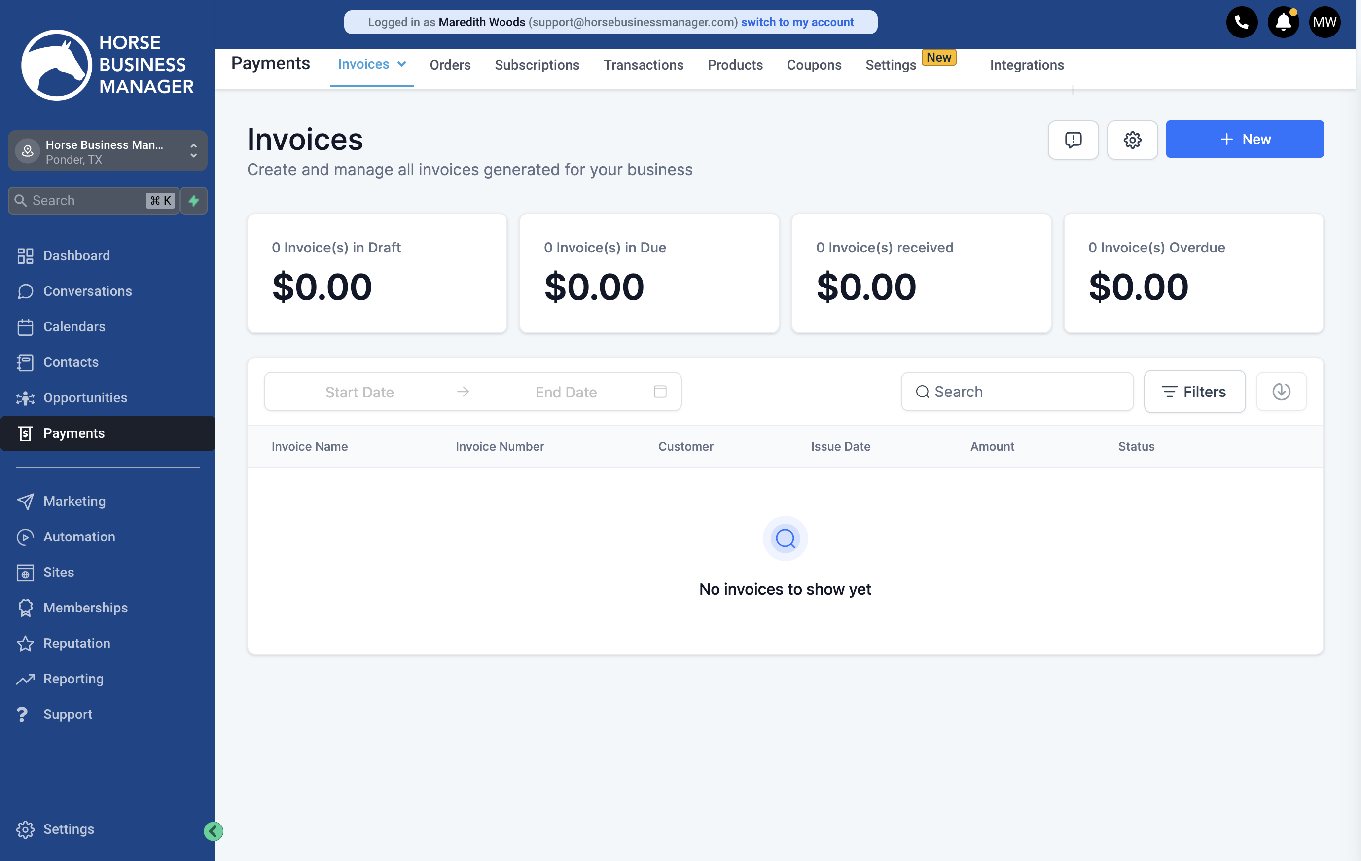 Click on Integrations