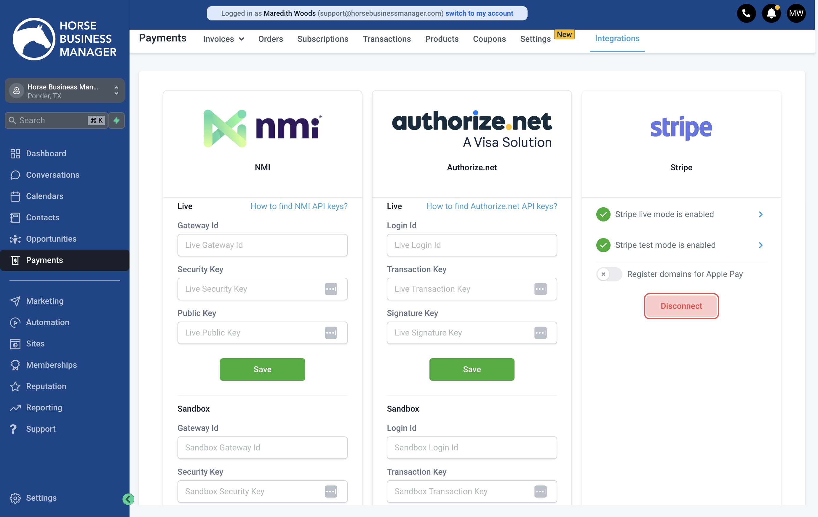 Your Stripe account will be connected