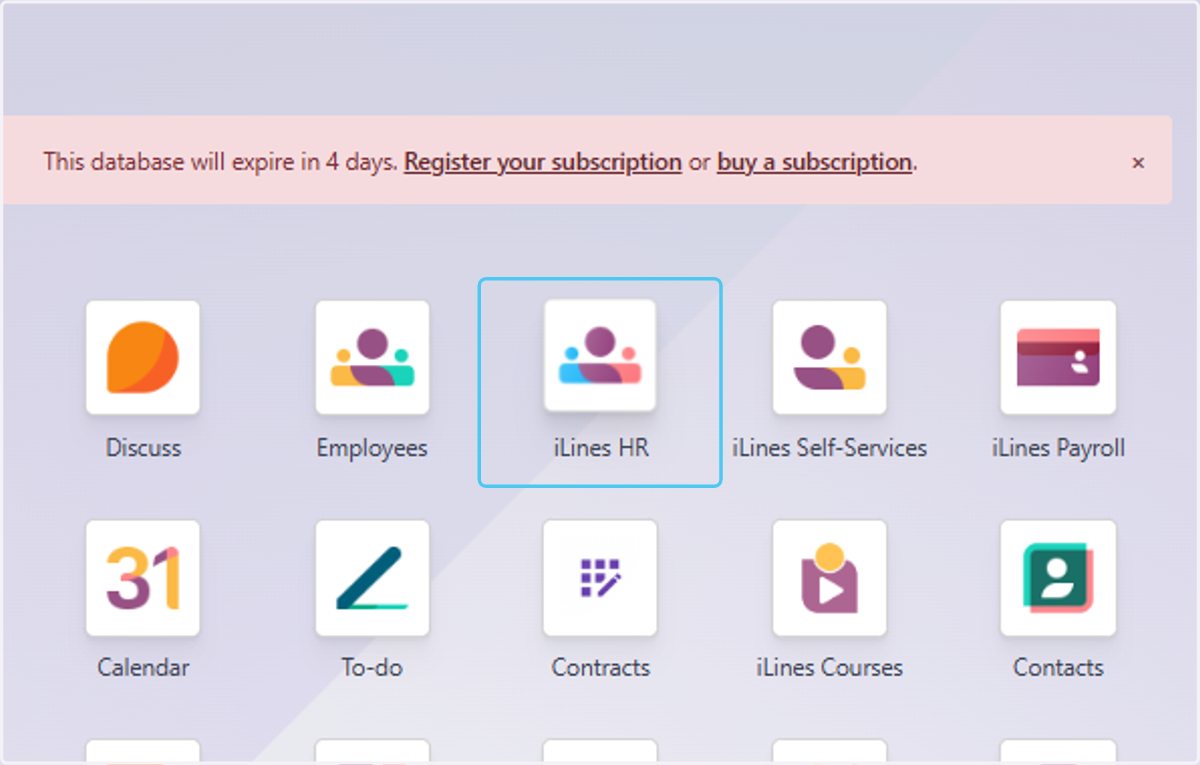 Click on iLines HR