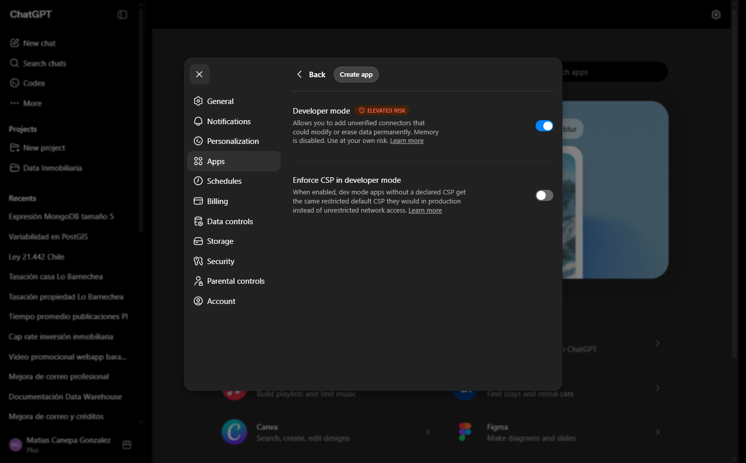 Click on Create app