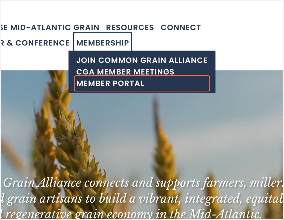 Click on MEMBER PORTAL