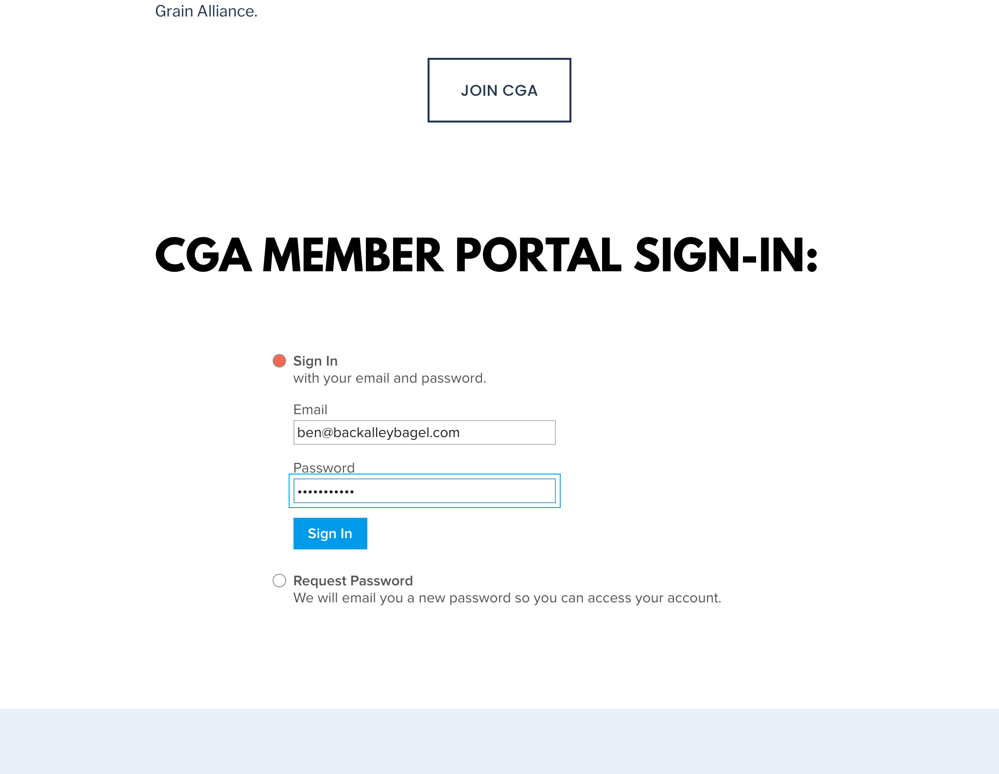 Click on Sign In