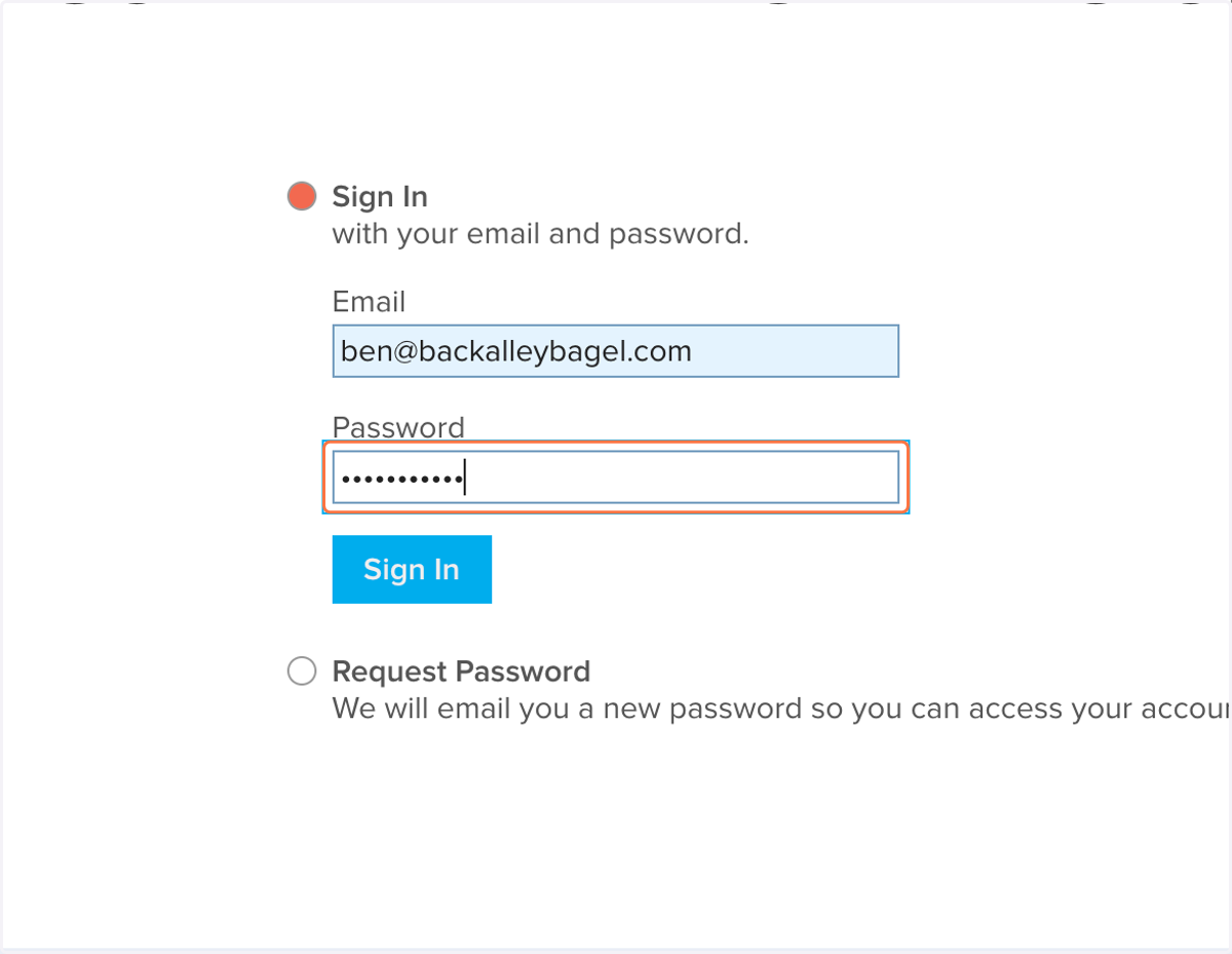 Type in your password.
