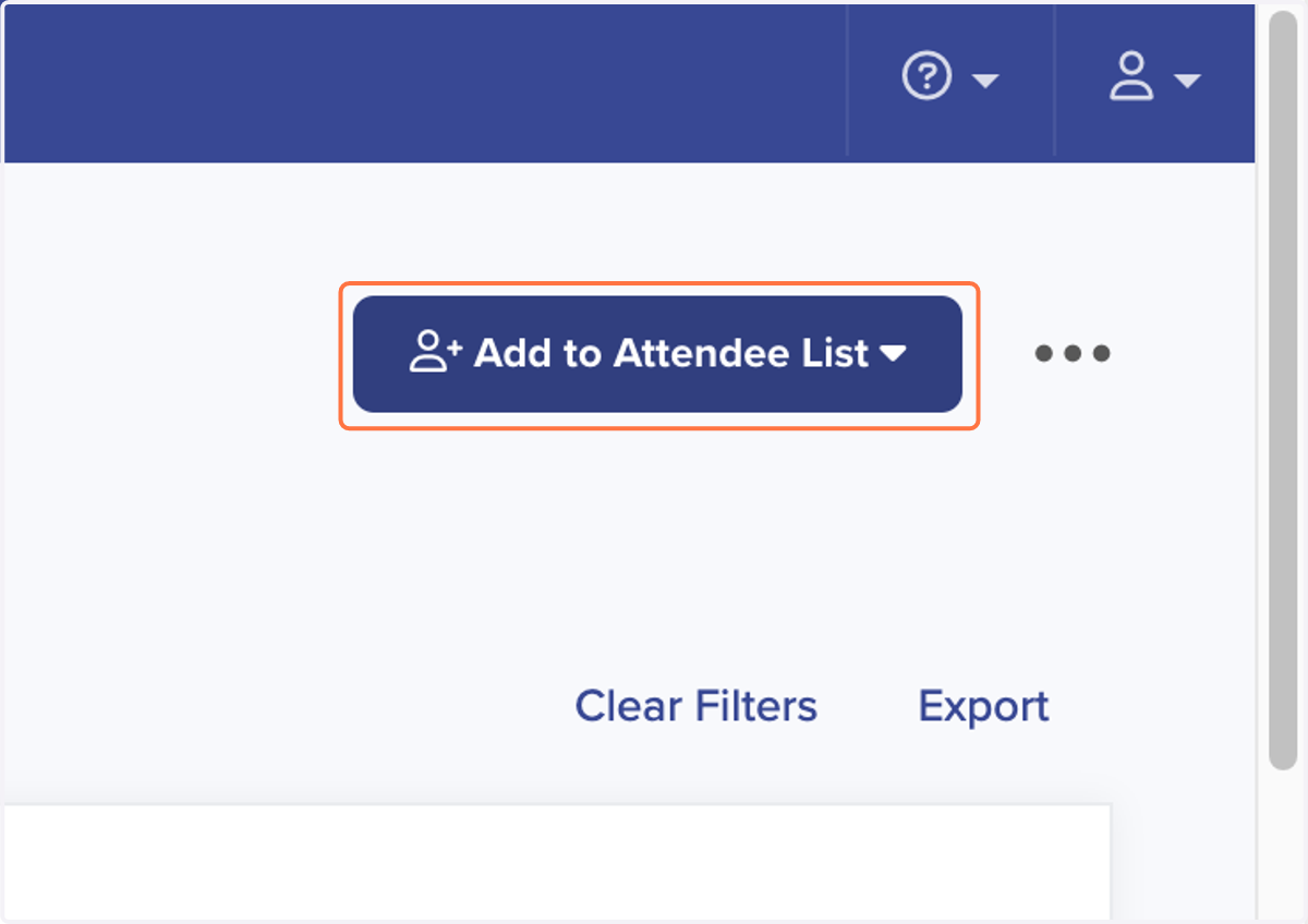 Click on Add to Attendee List
