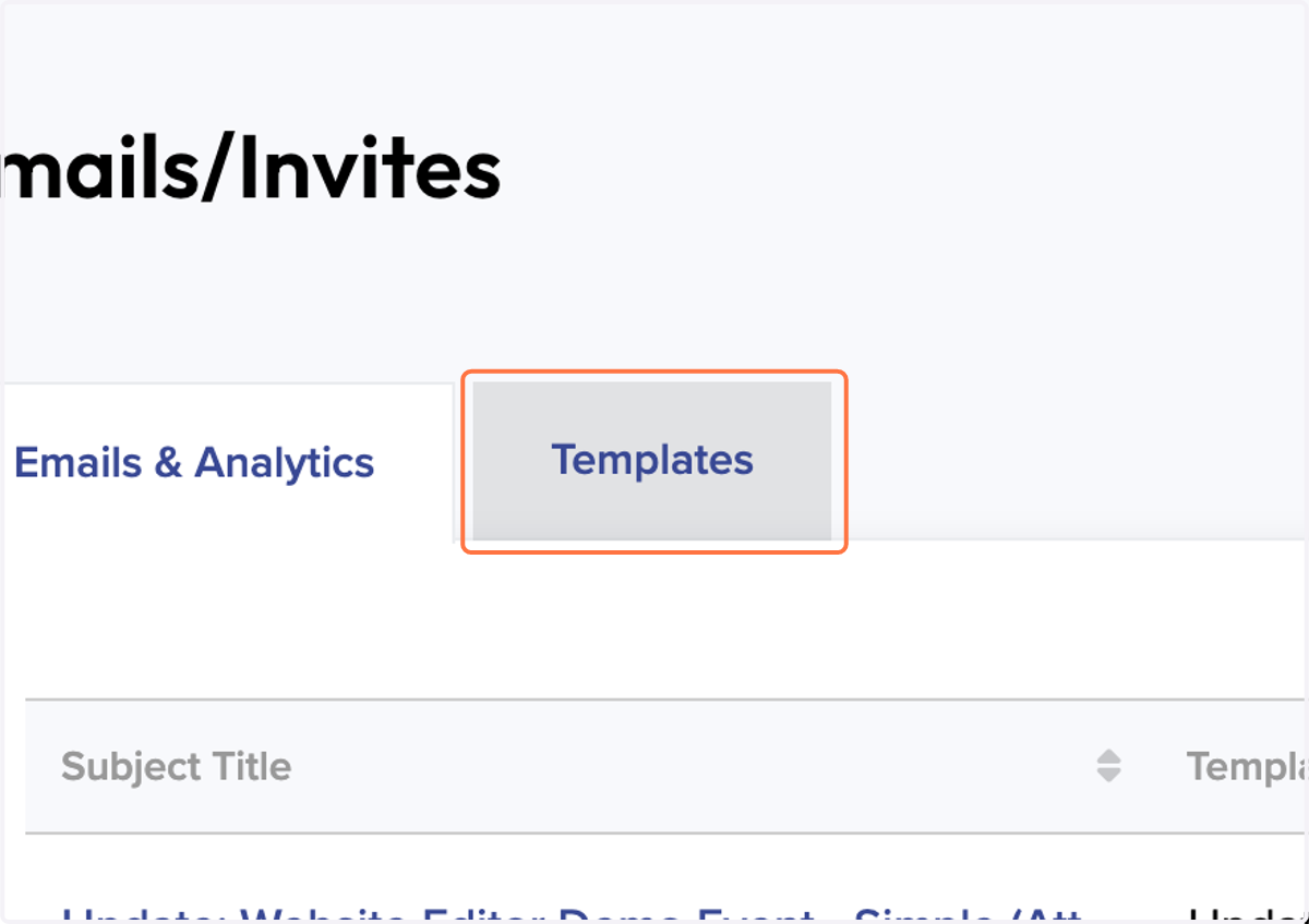 Click on Templates