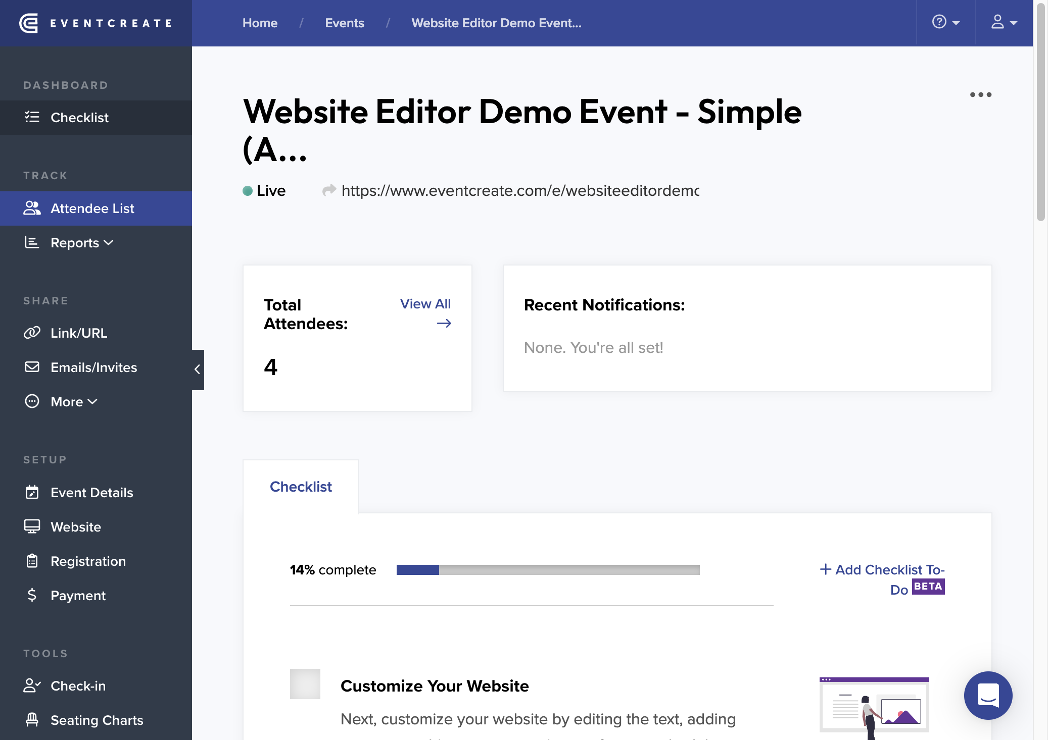 Go to Track > Attendee List