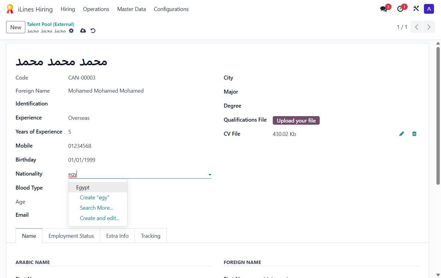 Click on Egypt