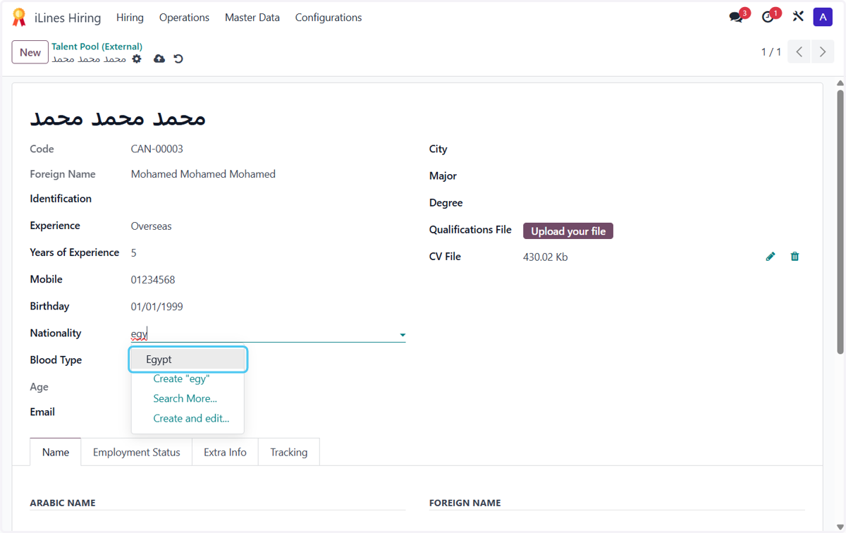 Click on Egypt