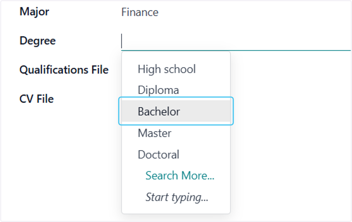 Click on Bachelor