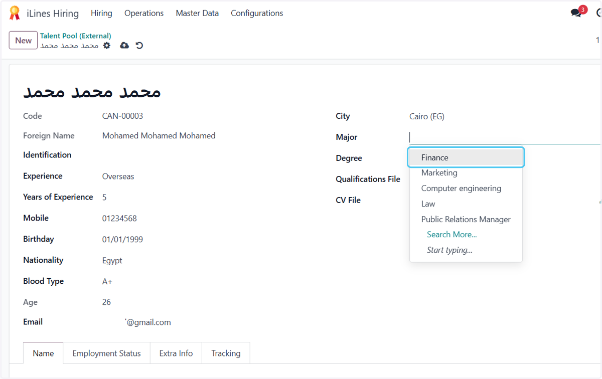 Click on Finance
