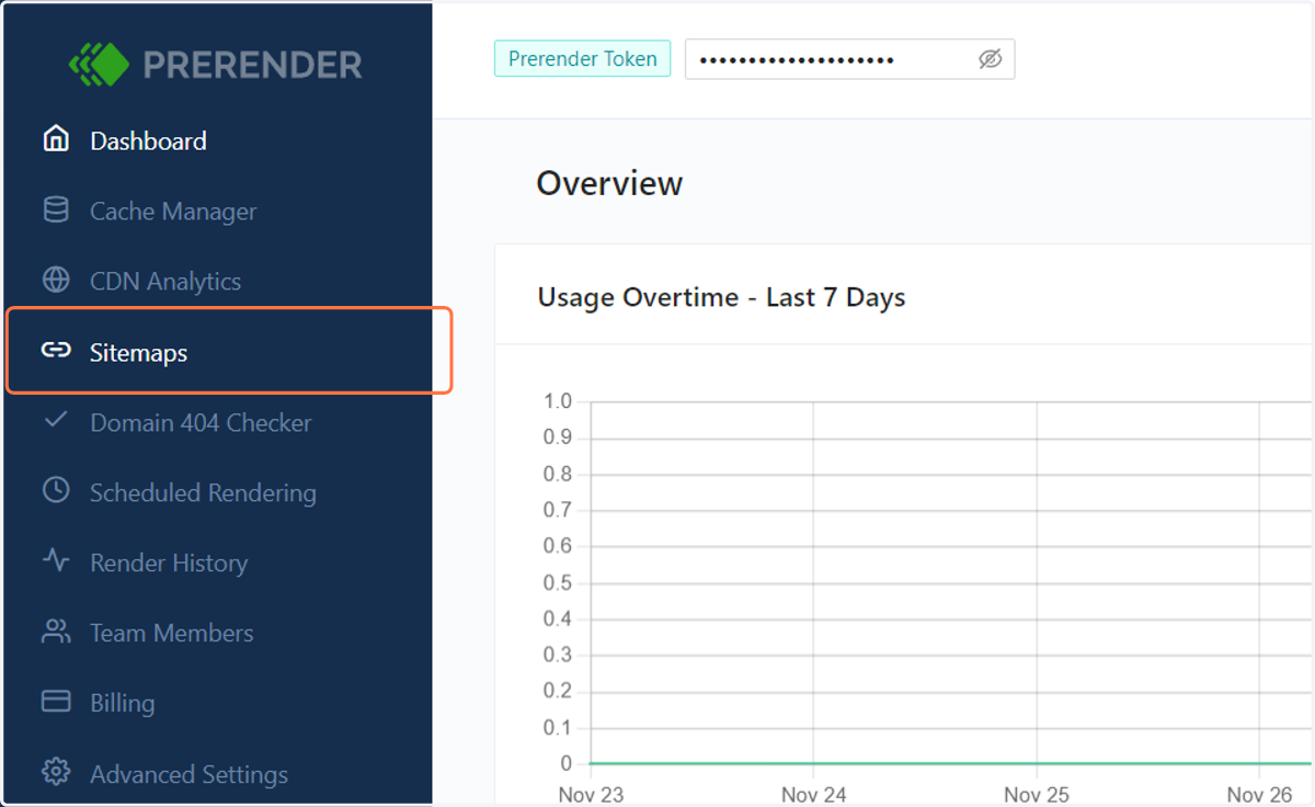 Click on Sitemaps