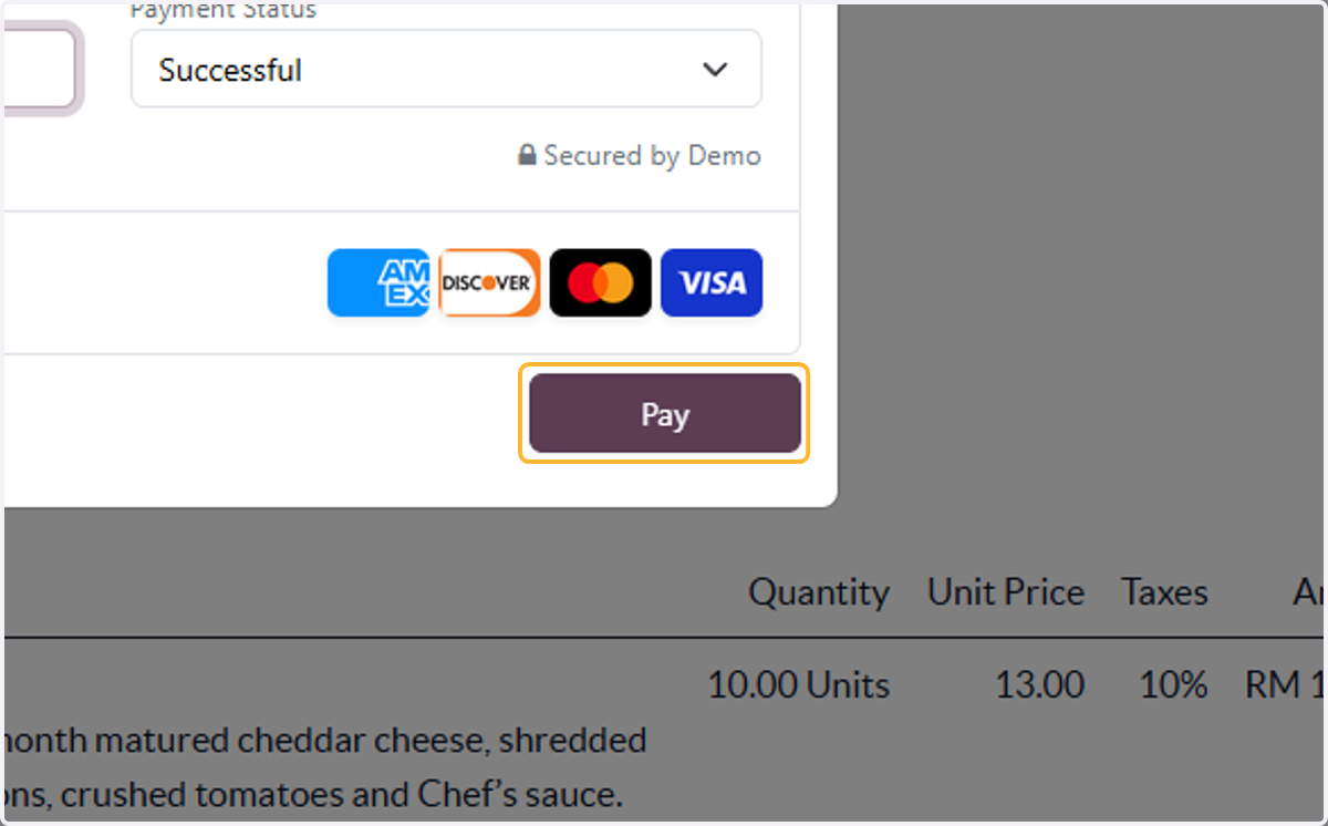 Click on Pay
