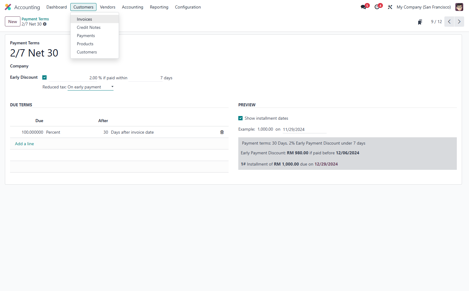 Click on Invoices