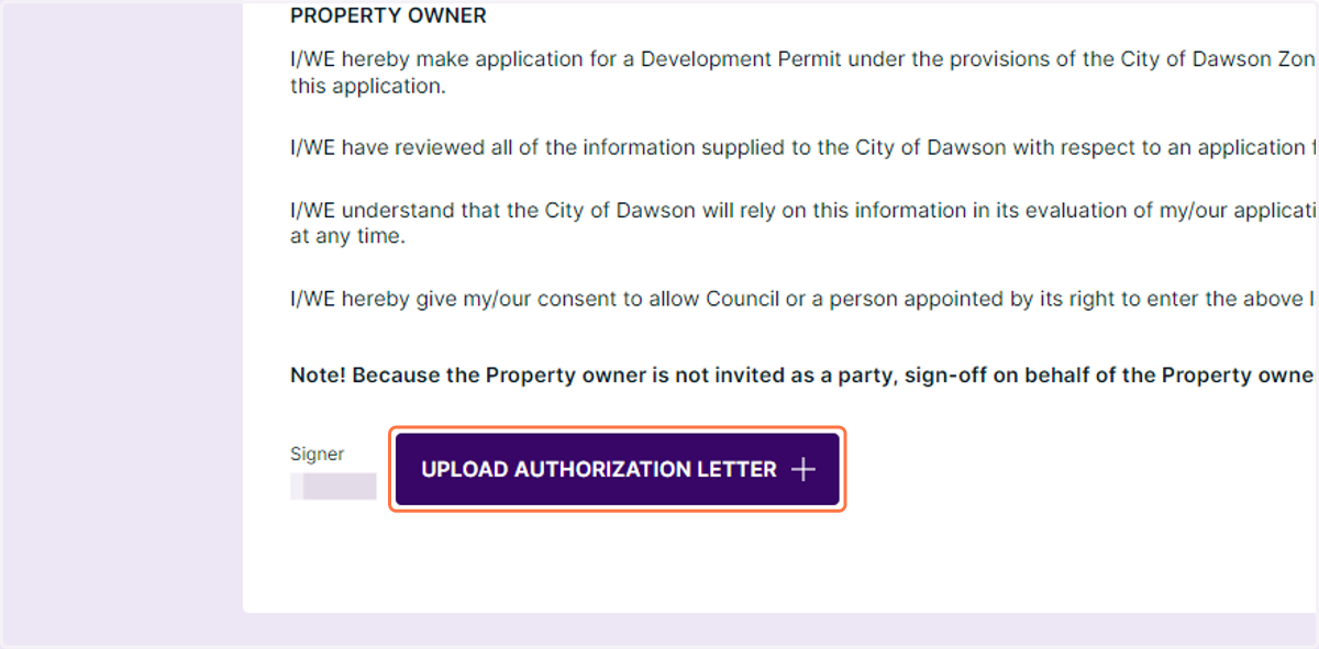 UPLOAD AUTHORIZATION LETTER for manually added parties