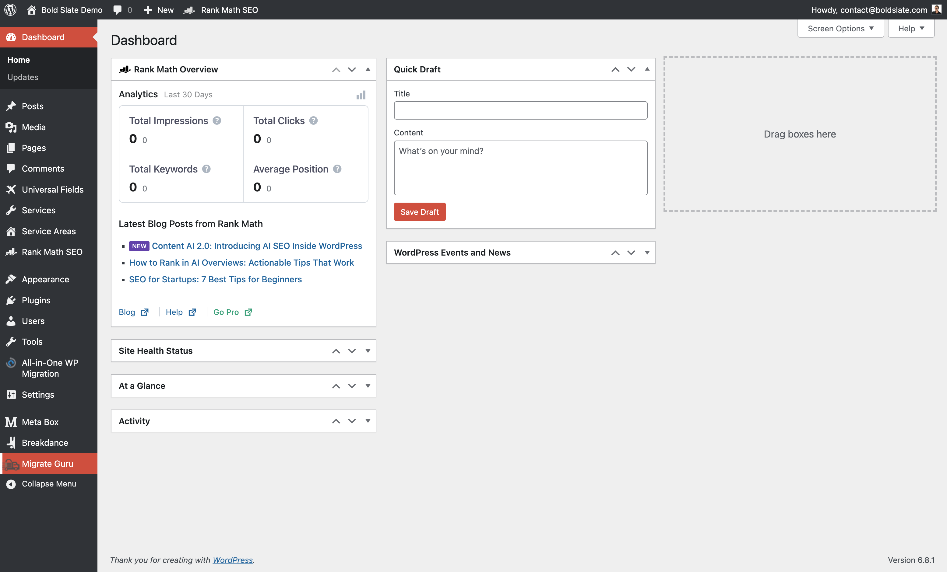 Click on Migrate Guru