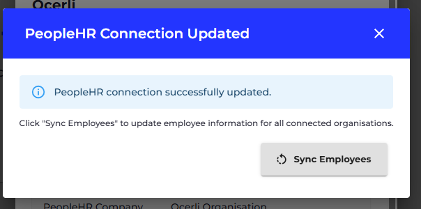 You can select 'Sync Employees' once you have completed your connection