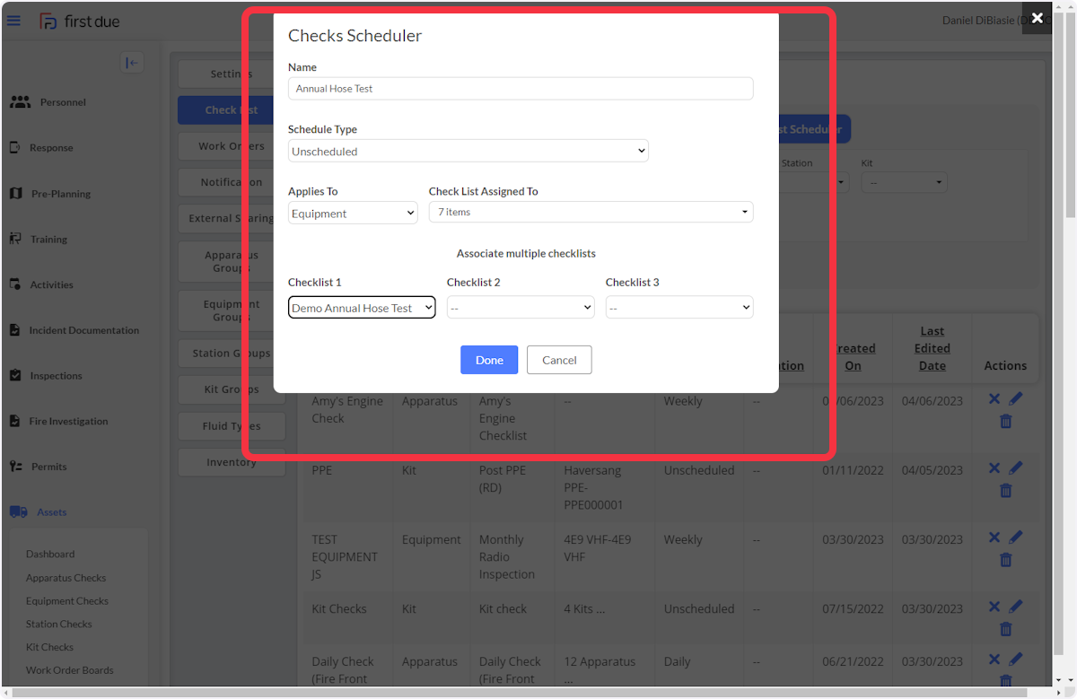 Complete the Checks Scheduler. The process for scheduling a bulk check is no different than the scheduling process for checks that are to be done individually.