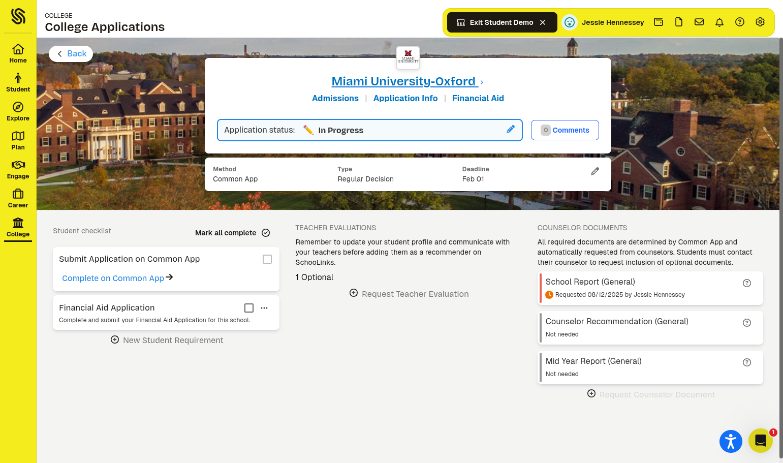 Click on Request Teacher Evaluation