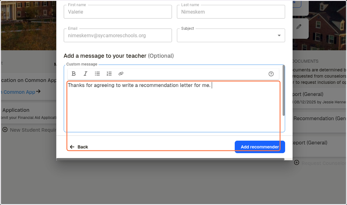 Write a message if you like