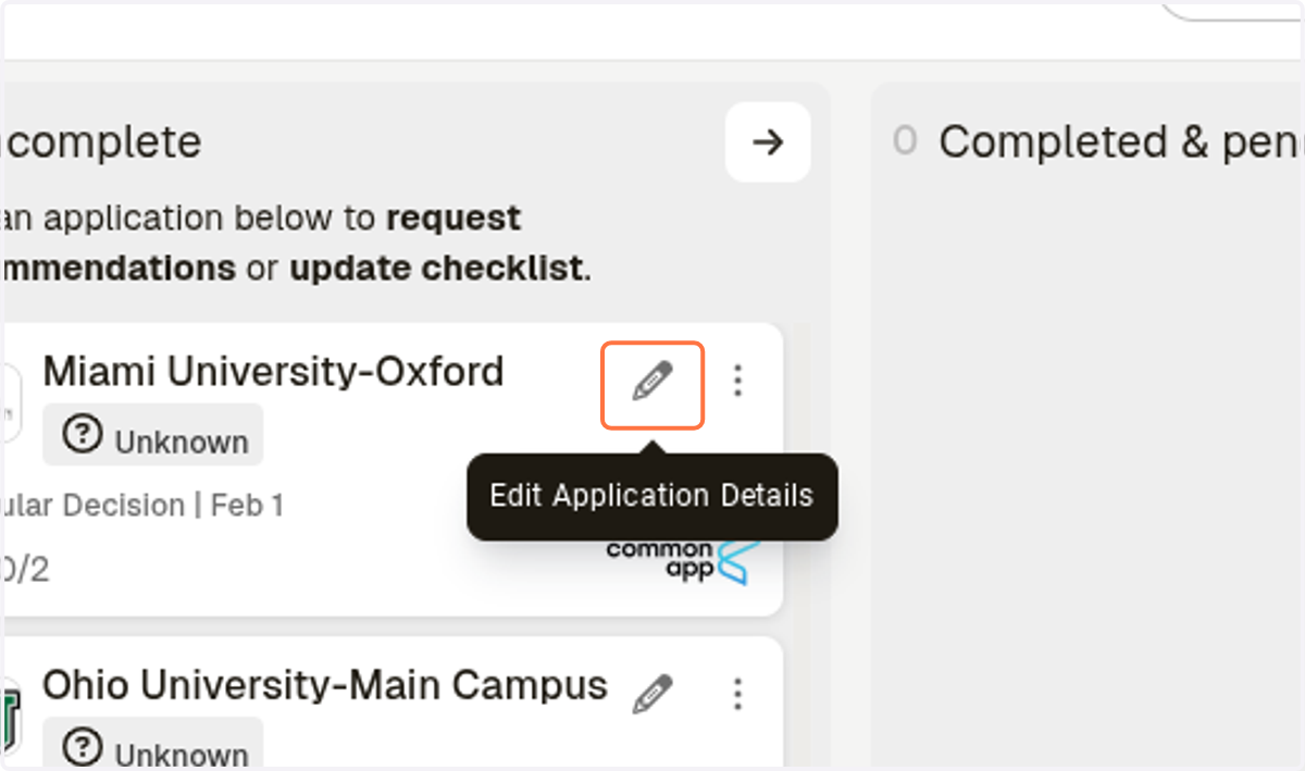 Click on Edit Application Details