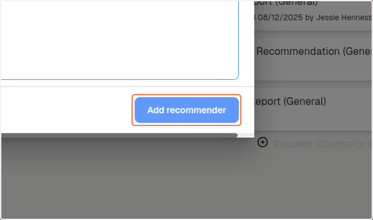 Click on Add recommender