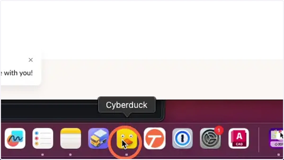 First launch Cyberduck on a lab computer. Please note you can only connect to the SFTP server when using a lab computer or from home using USF's VPN.