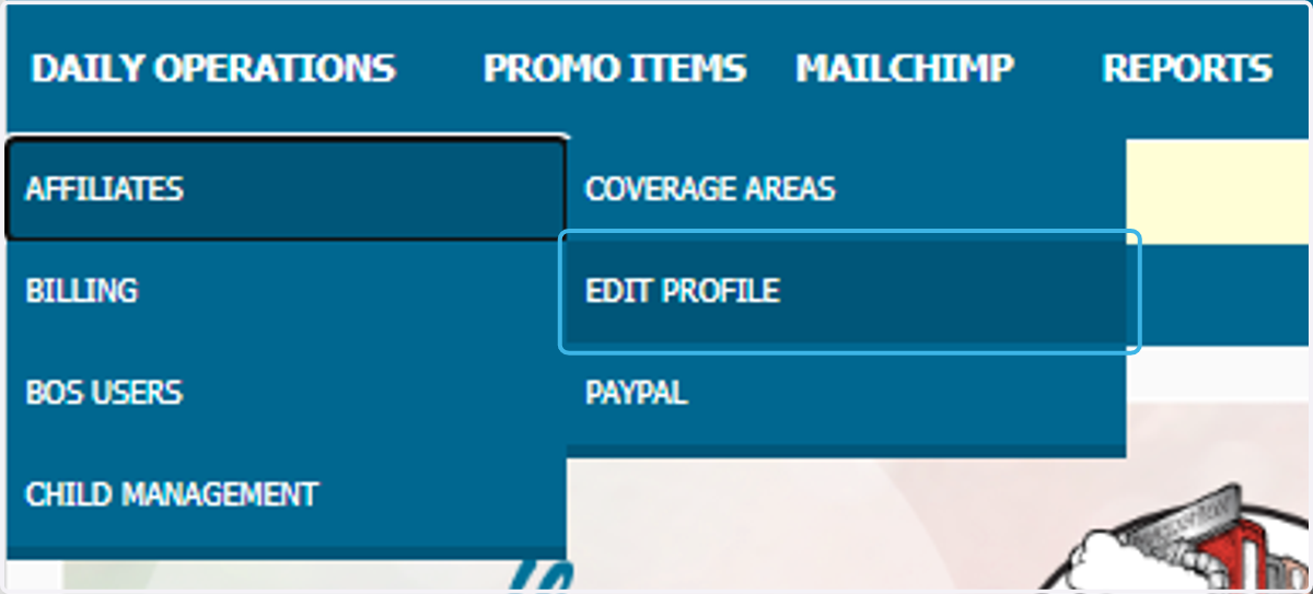 Click on EDIT PROFILE